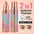 2 in 1 Eyebrow Trimmer & Facial Hair Remover | Rechargeable